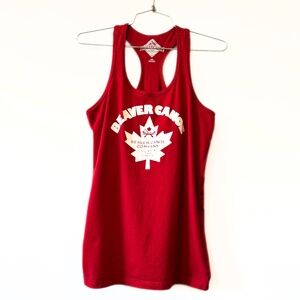 Beaver Canoe Racerback Tank Red Size M